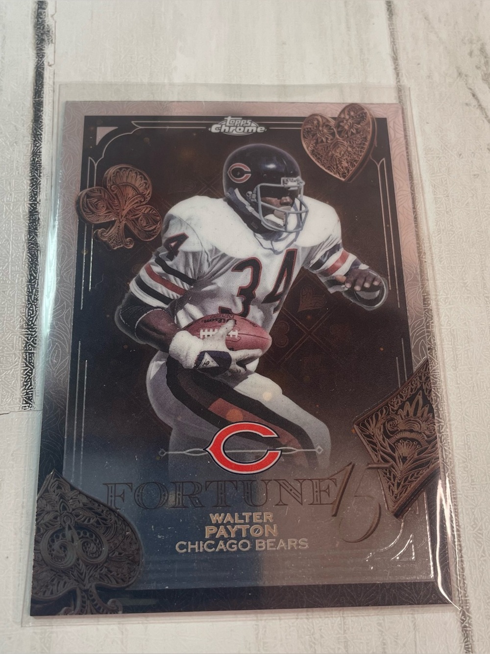 2025 Topps Chrome #F15-34 Walter Payton Fortune 15 Base Chicago bears